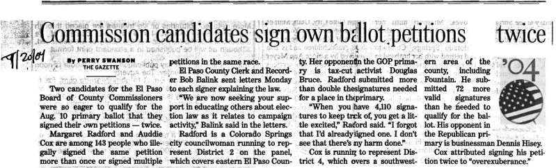 Sign's Own Ballet Petition Twice
